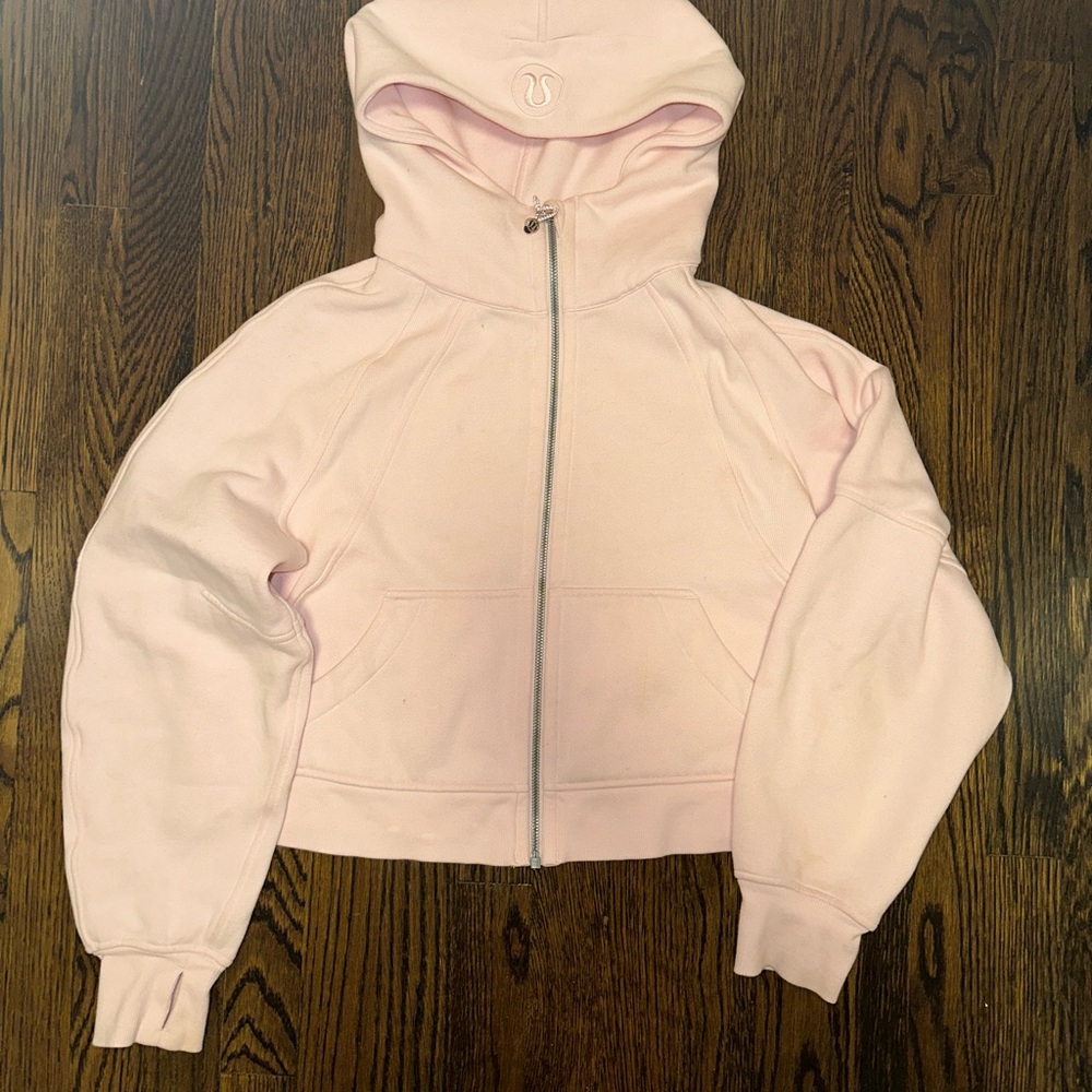 Lululemon Athletica Light Pink oversized full zip hoodie